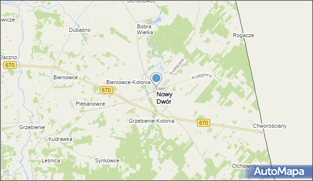 mapa Nowy Dwór, Nowy Dwór powiat sokólski na mapie Targeo